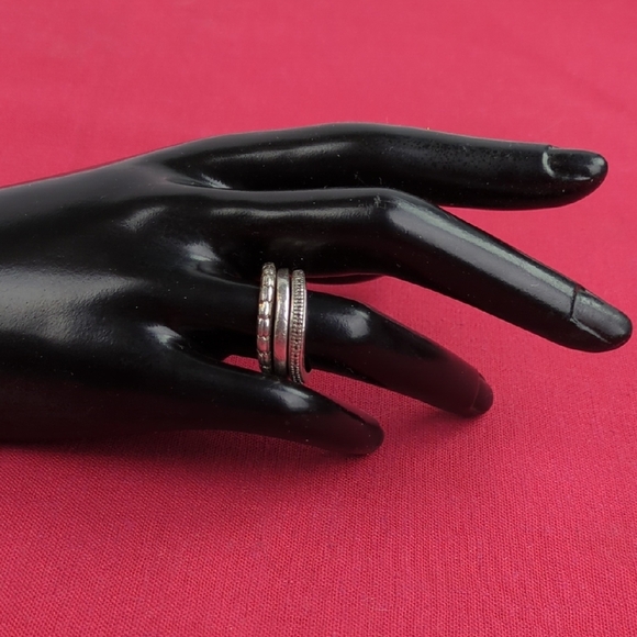 Clyde Duneier 925 Silver Stacked Rings, Set of Three. - Picture 1 of 7